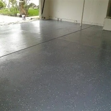 This garage floor took some work. I underbid it but for the great clients they are it was well worth it. I only hoped I have taken a before picture. But just imagine grease, holes in concrete, dirt and then look at the final result! BTW last pic was 