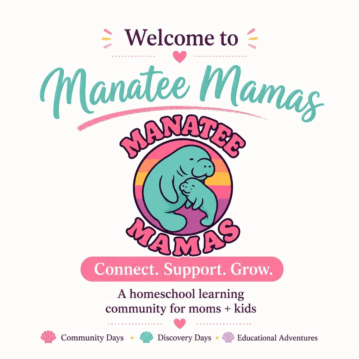 ✨ Welcome to the official Manatee Mamas Instagram! ✨

Manatee Mamas Learning Community was created for both moms and kids 🙌 A place to connect, find support, learn together, and make some really sweet memories along the way.

Here you&rsquo;ll find 