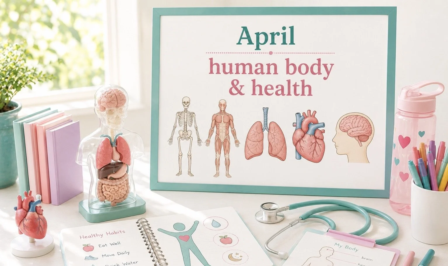 April Human Body &amp; Health Unit Themes