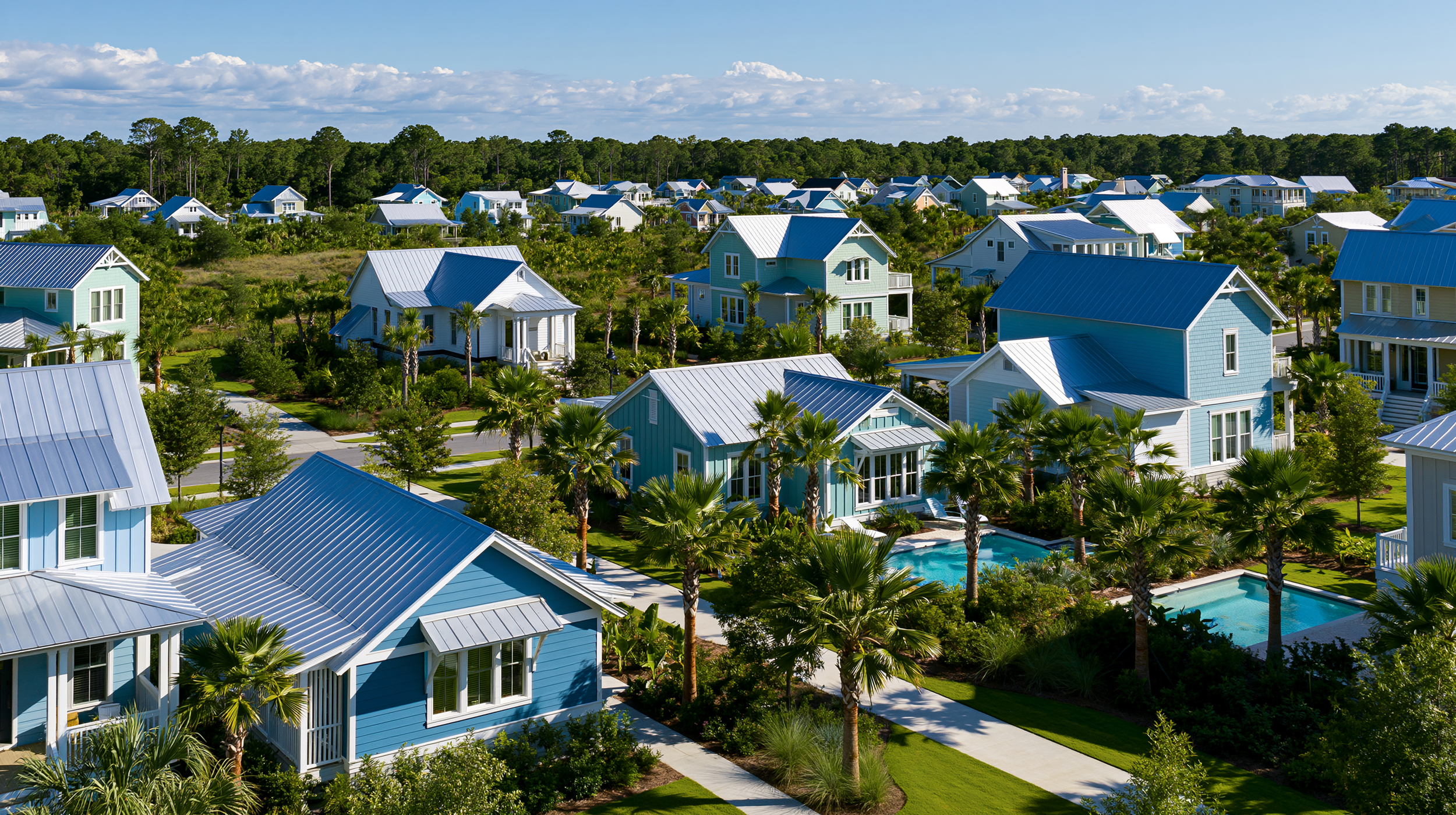 A beachfront community