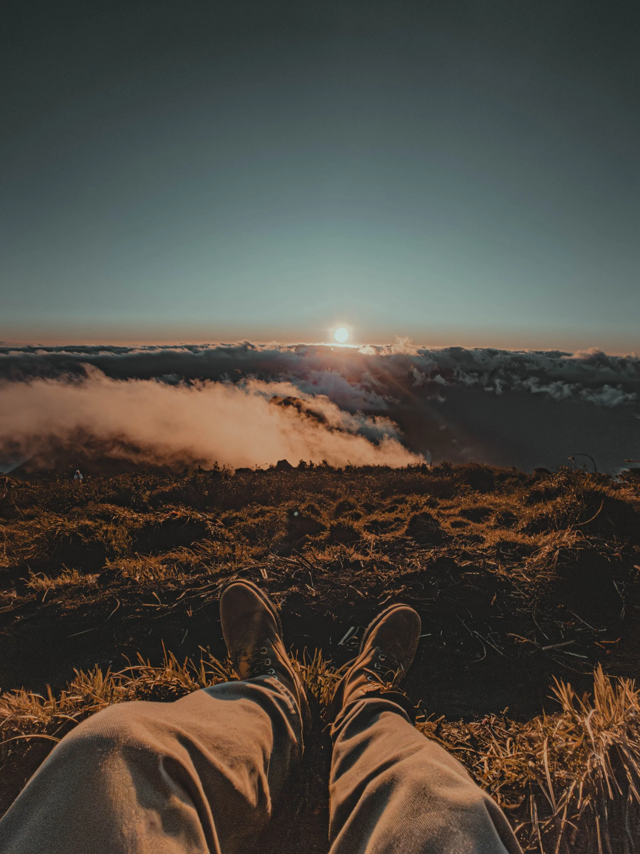 Sunrise over a mountain landscape representing hope and recovery