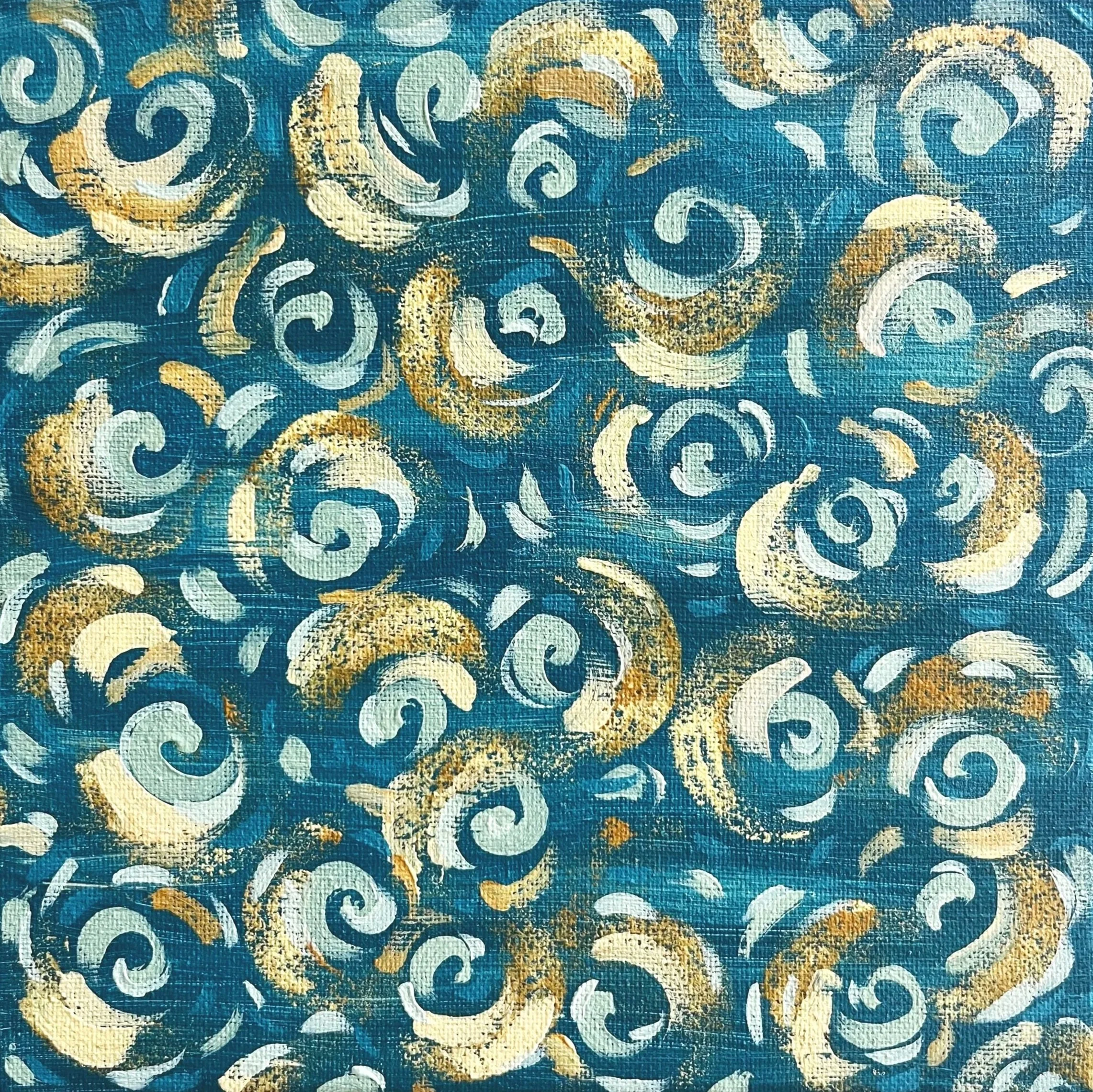 Ripples (2023): Acrylic on canvas
