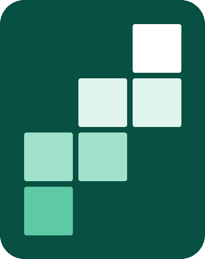 Colorful Tetris blocks stacked on a dark background.