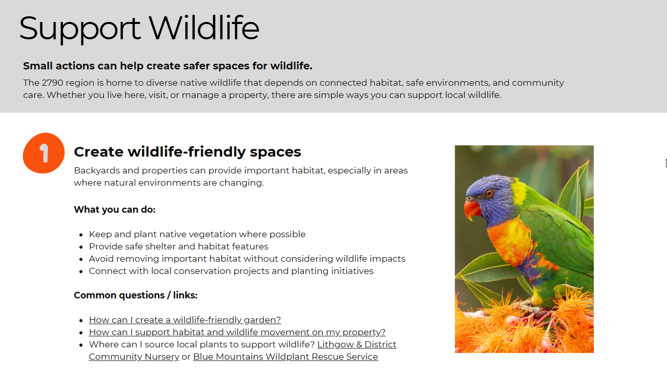 2790 Wildlife support wildlife website page