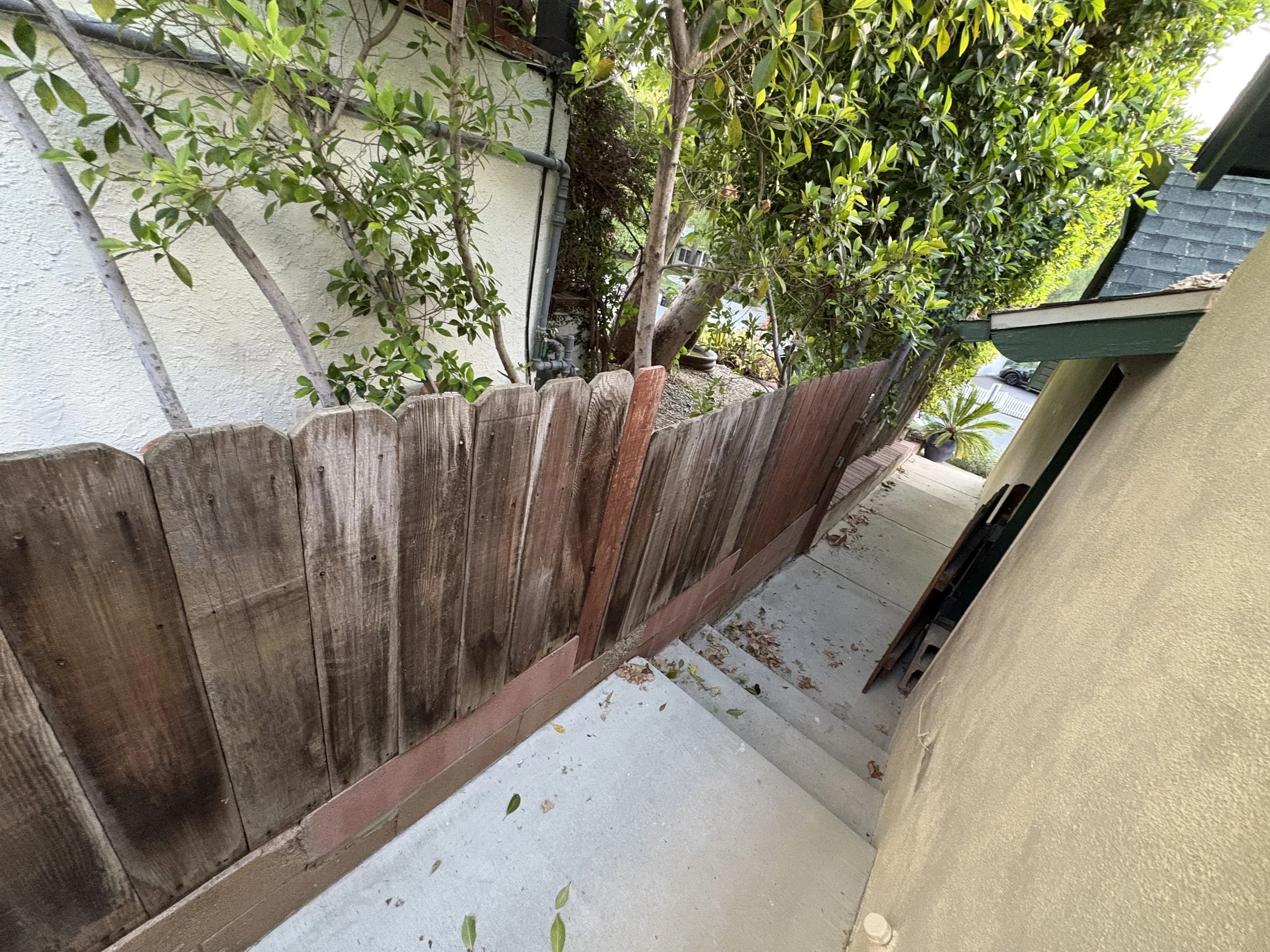 Old deteriorating fence.