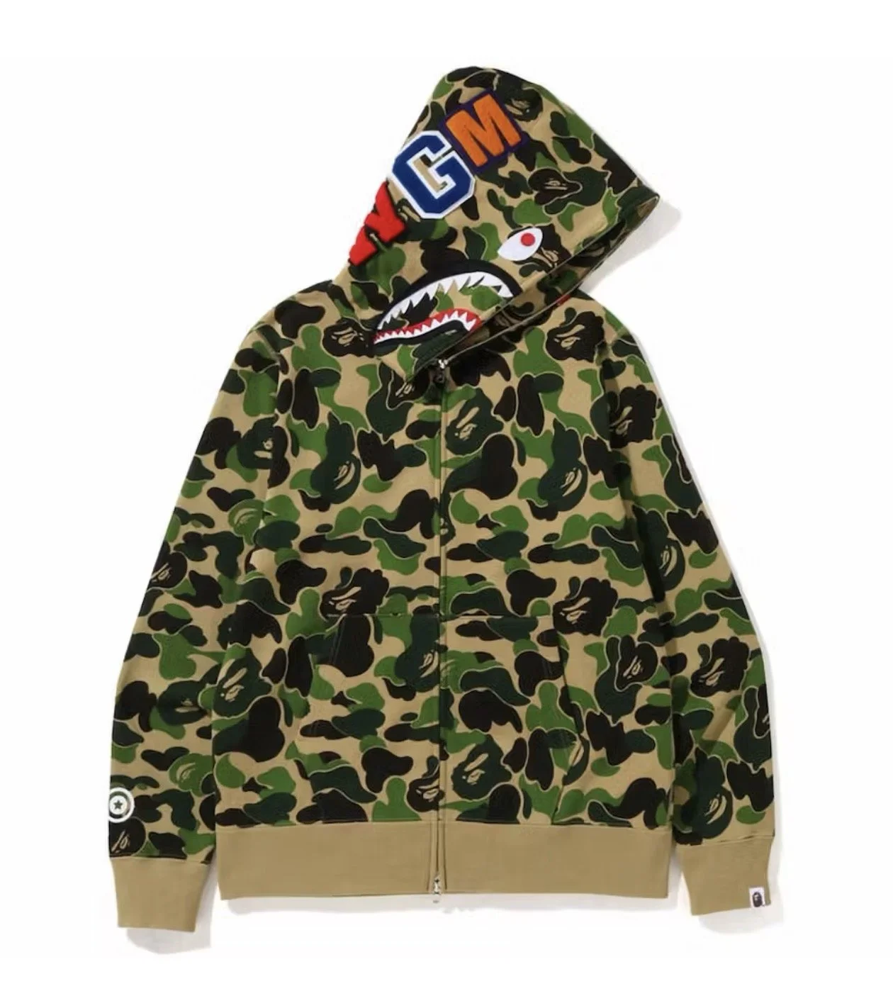 BAPE ABC CAMO FULL-ZIP (GREEN)