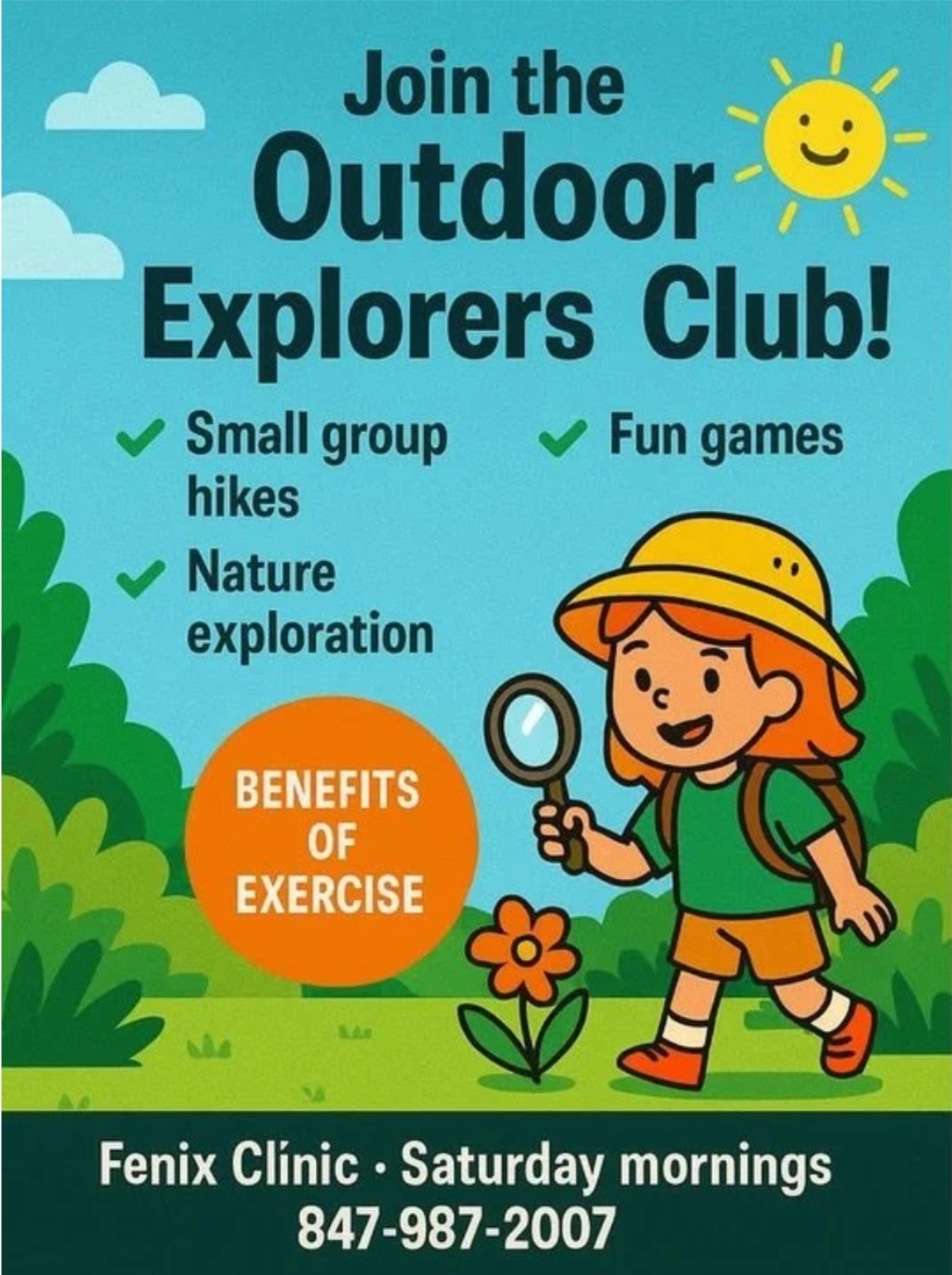 A flyer I created in order to promote camp via Bertha's facebook