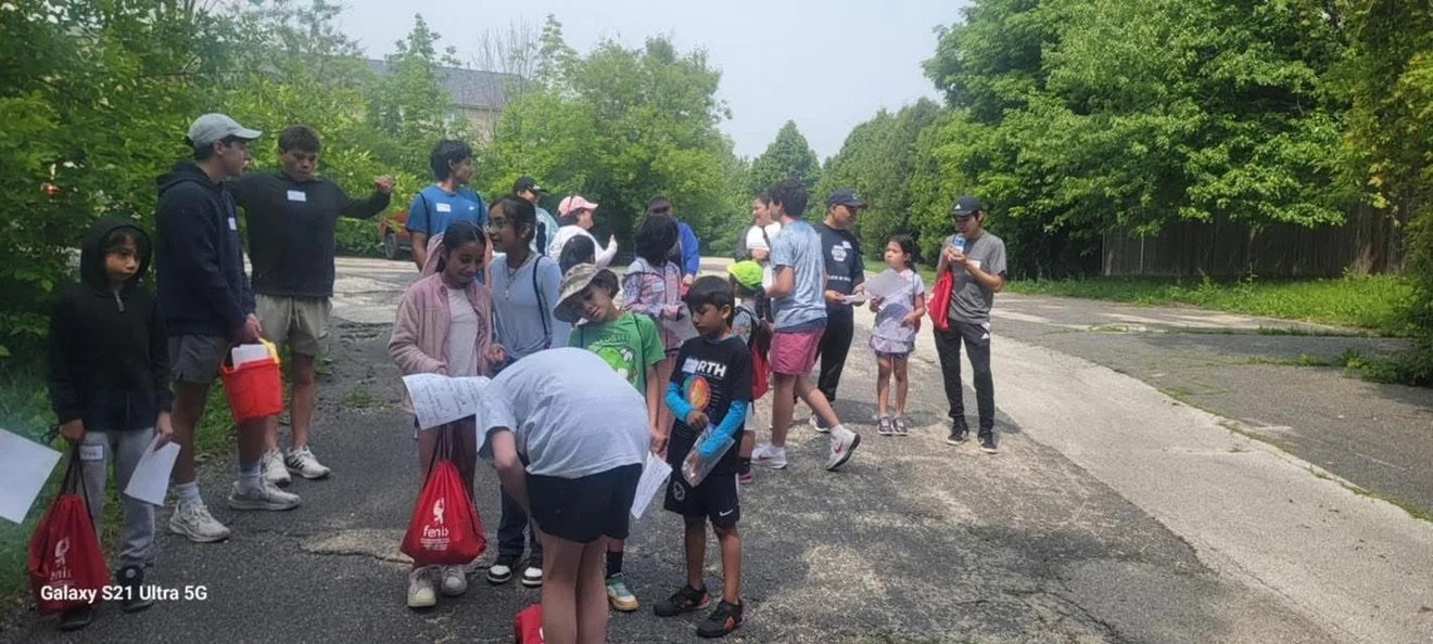 Gathering before the scavenger hunt