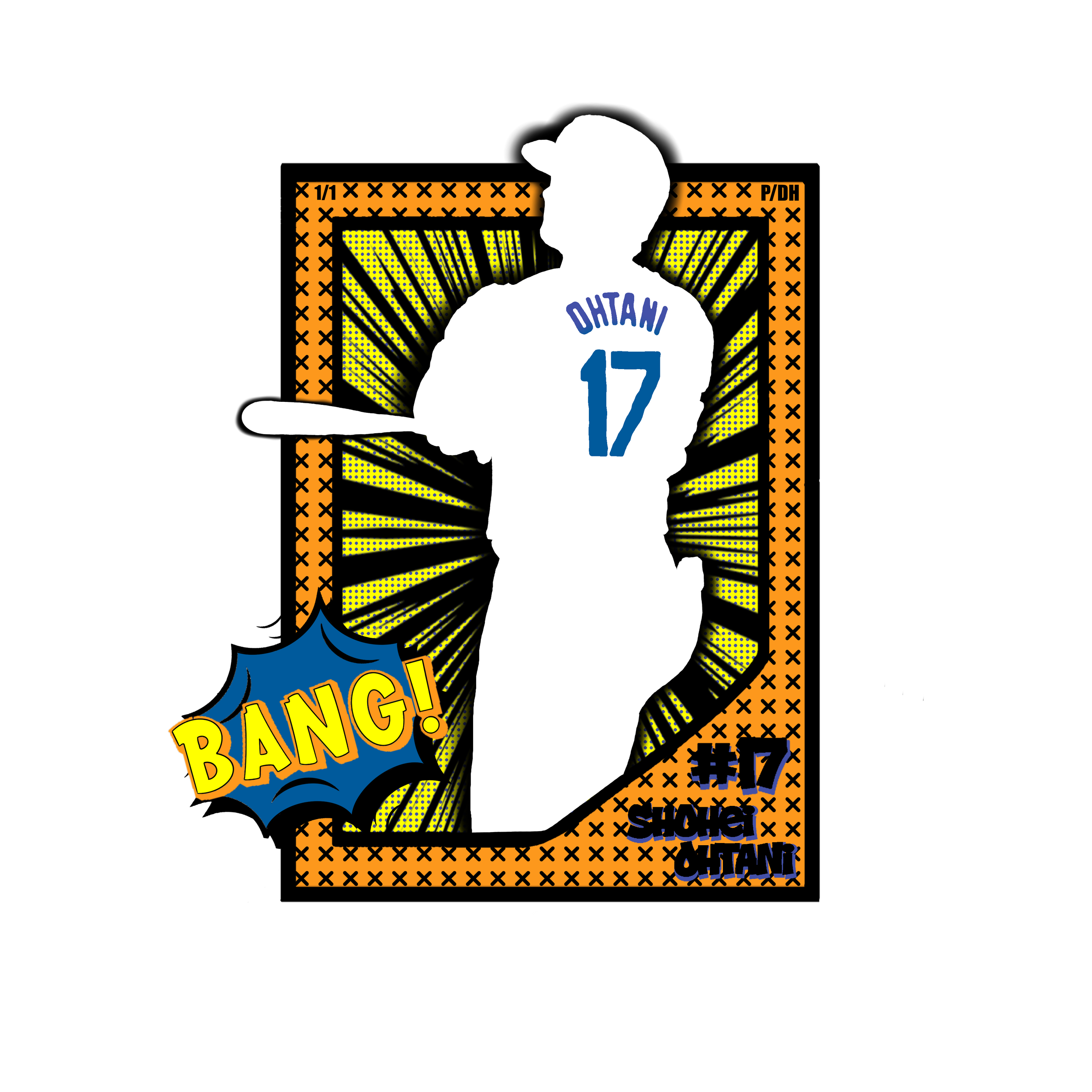Silhouette of a person holding a sign with a warning message, standing in front of a comic-style explosion graphic with the words "BANG!" and other text related to a jump scare, with a dark background.