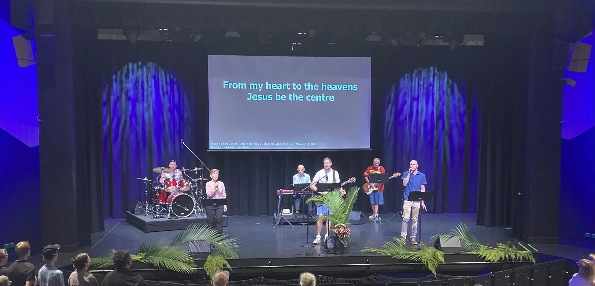 Sunday worship team. The church as a large and varied music team.