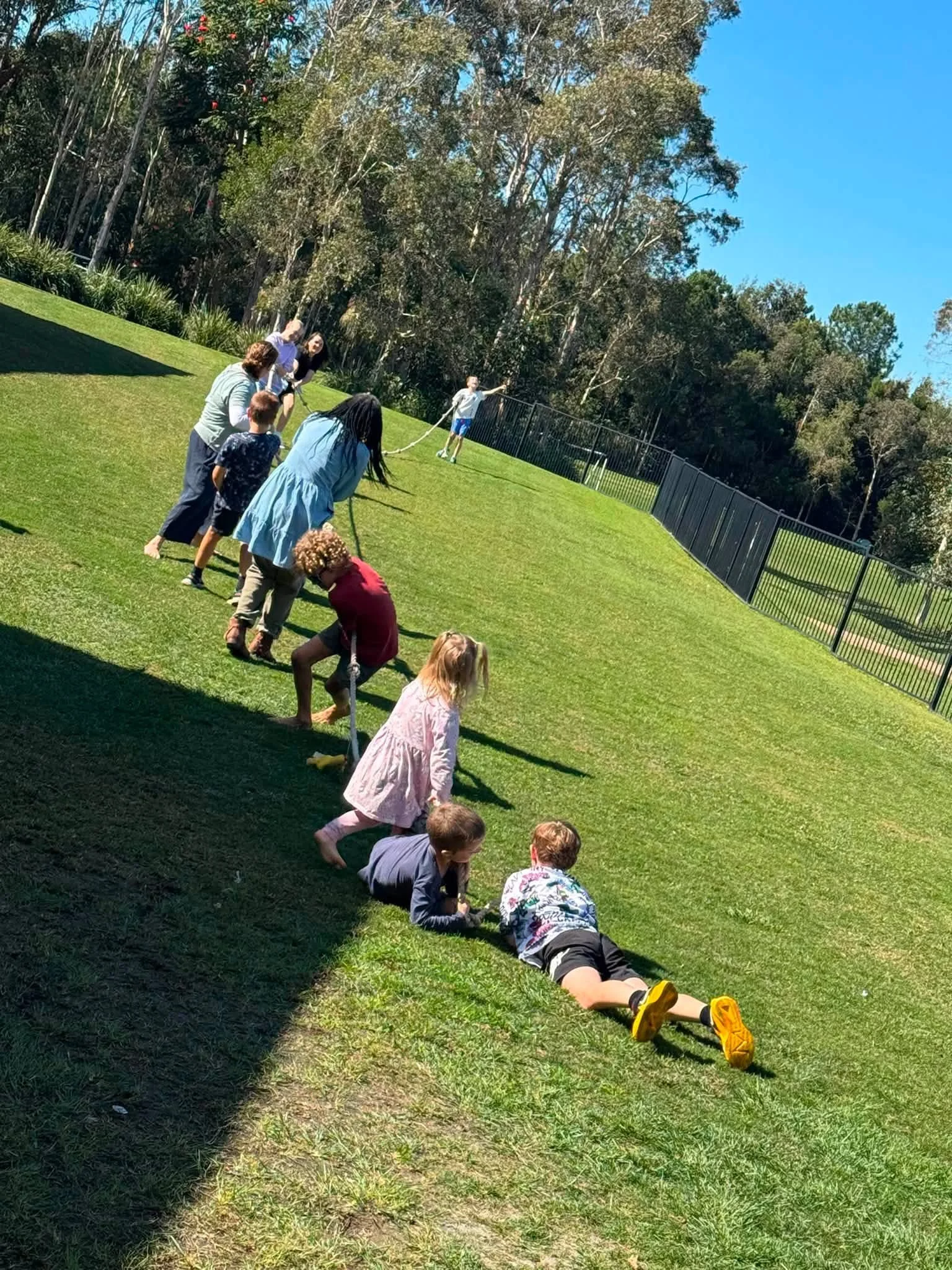 Family Fun day - tug of war and a whole lot of fun.