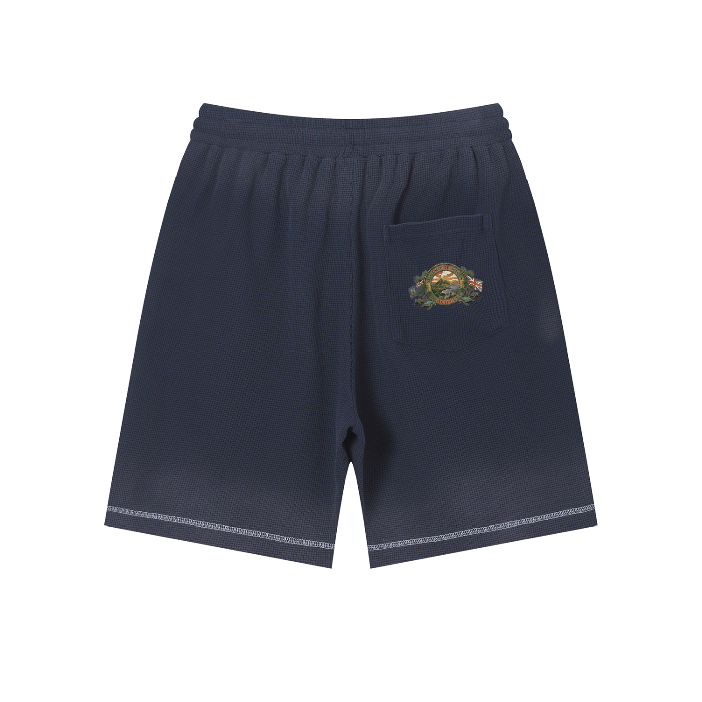 Unisex Sunfade Waffle Raw Hem Shorts-mockups-8.png