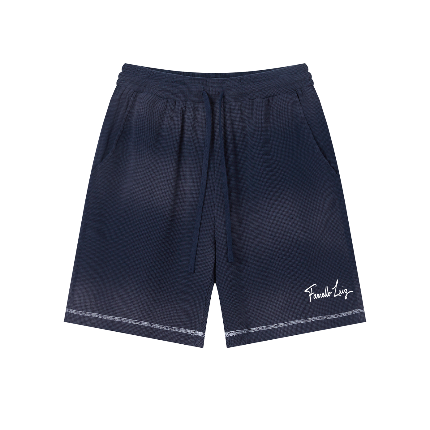 Unisex Sunfade Waffle Raw Hem Shorts-mockups-7.png