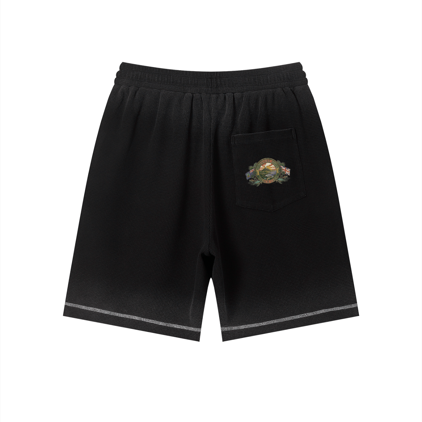 Unisex Sunfade Waffle Raw Hem Shorts-mockups-2.png