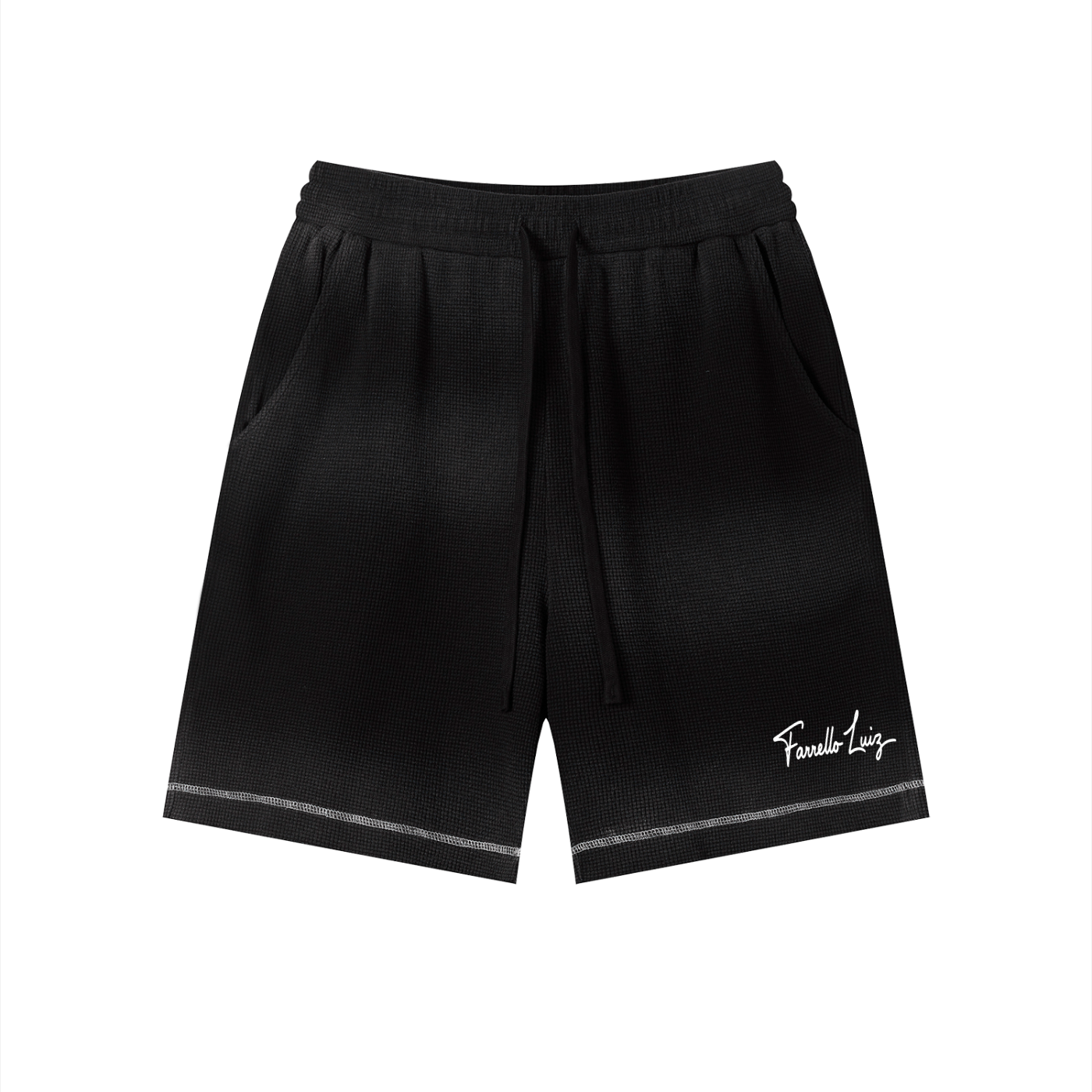 Unisex Sunfade Waffle Raw Hem Shorts-mockups-1.png