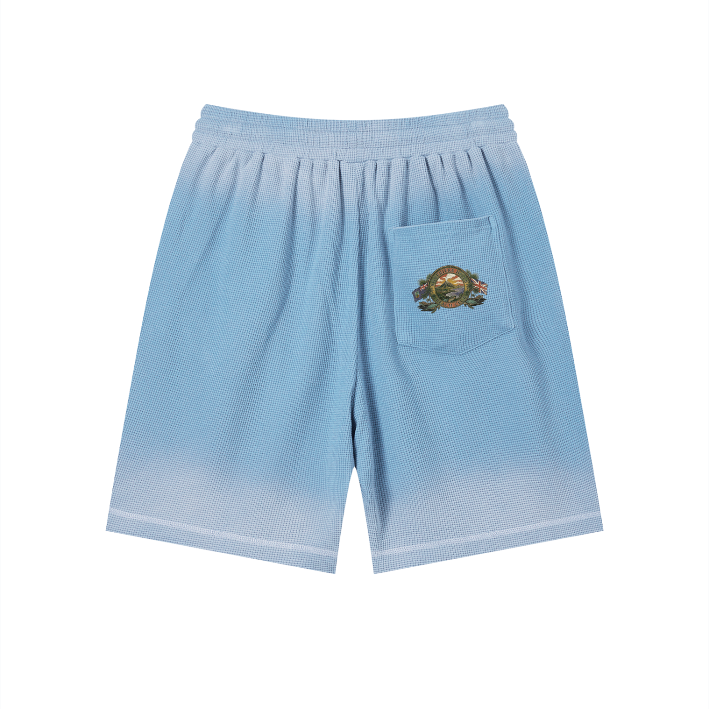 Unisex Sunfade Waffle Raw Hem Shorts-mockups-4.png