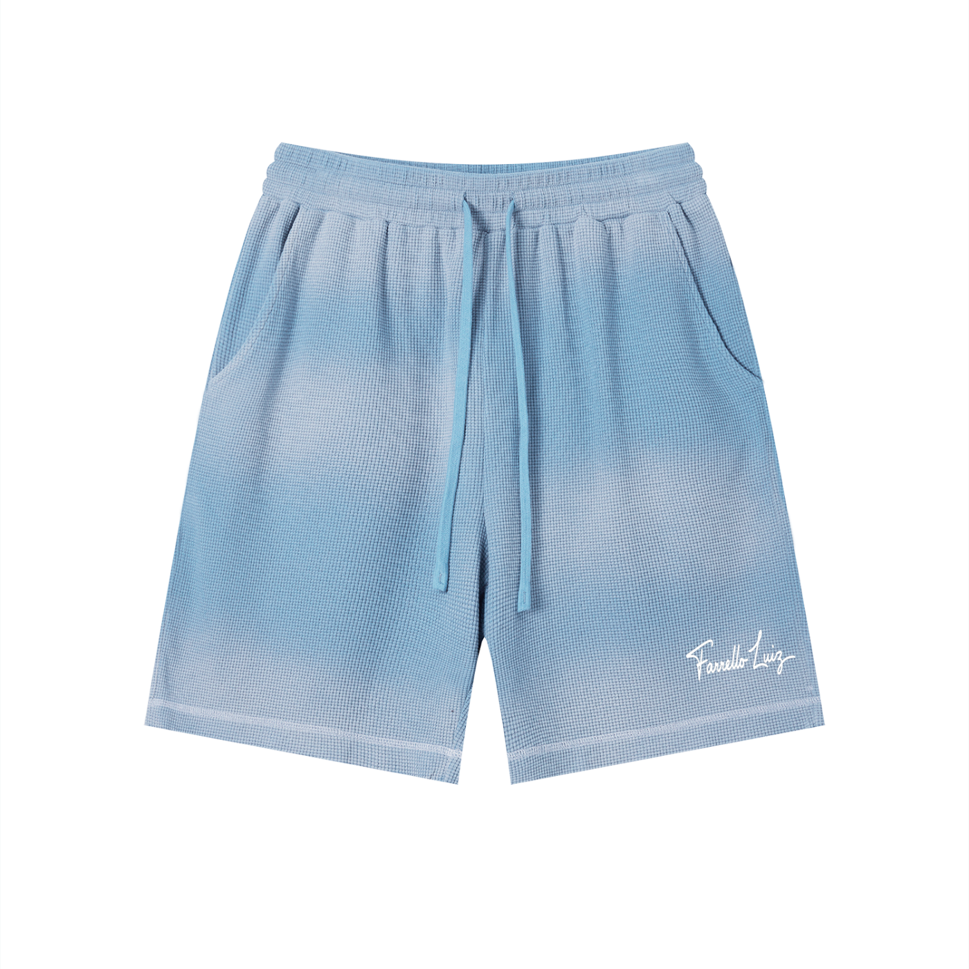 Unisex Sunfade Waffle Raw Hem Shorts-mockups-3.png
