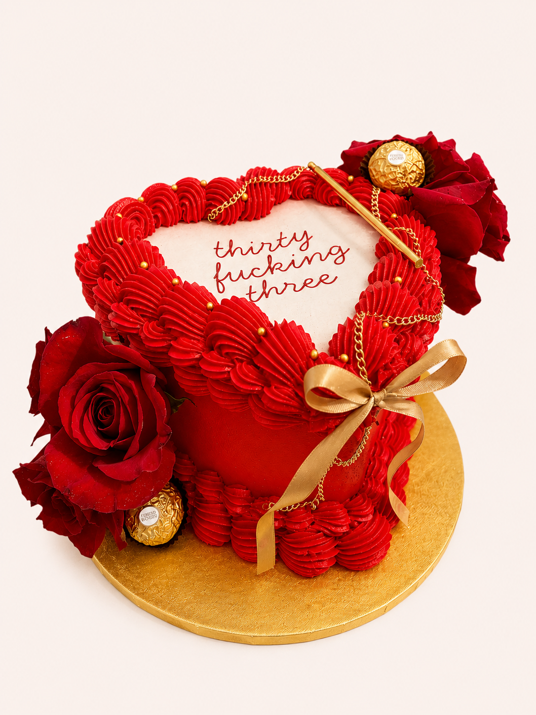 Vintage Red Rose (6” 2 Layers)