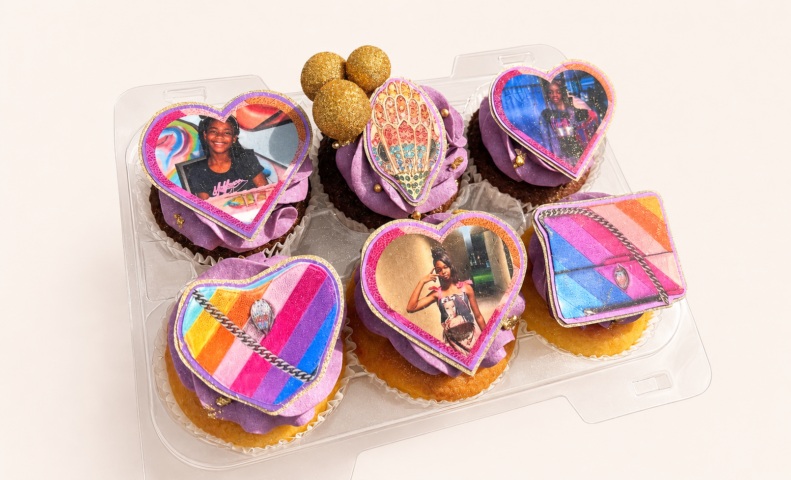 Designer CupCake with Toppers (Non-Edible)