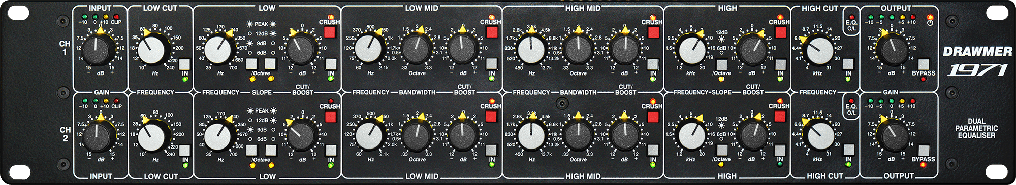 1971  DUAL FOUR-BAND PARAMETRIC EQUALISER