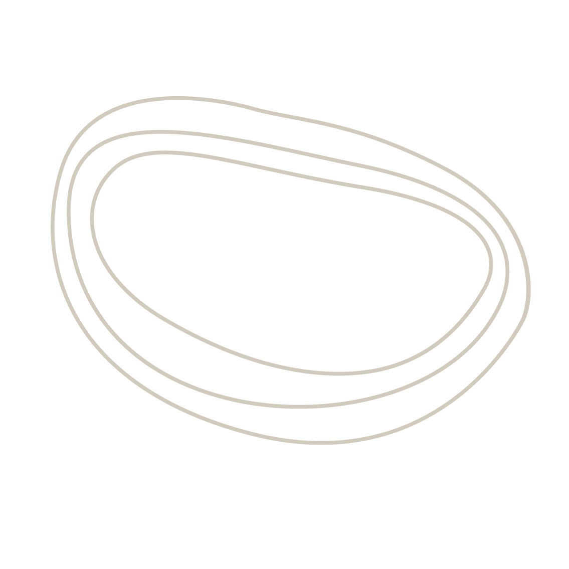 Abstract black and white geometric design with overlapping elliptical shapes.