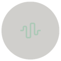 A circular icon with a light gray background and a simple green line snake shape in the center.