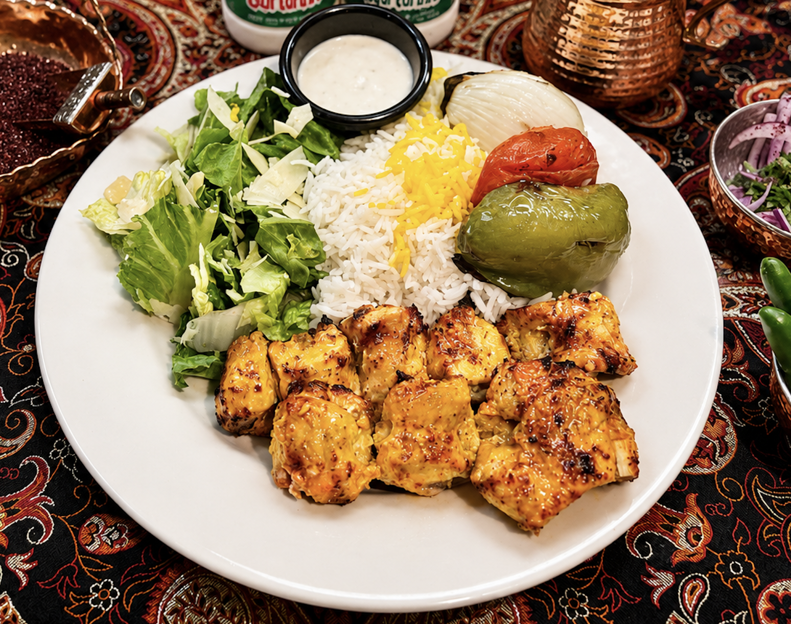 Boneless Chicken Kabob Plate