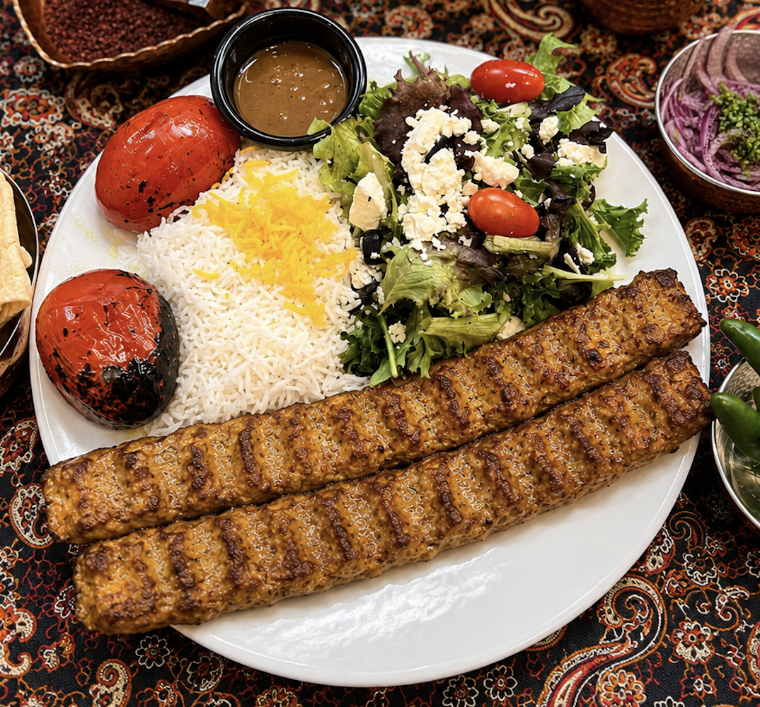 Two Skewers Chicken Koobideh Kabob Plate