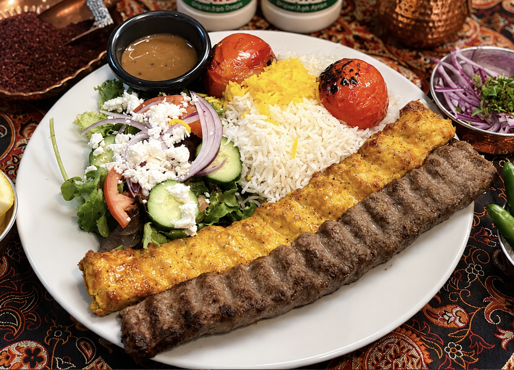 Beef Koobideh and Chicken Koobideh Combo