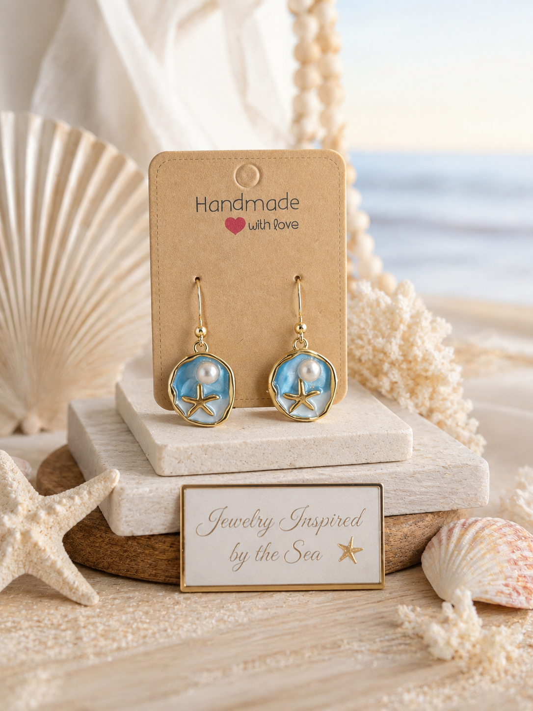 Gold sand dollar pearl