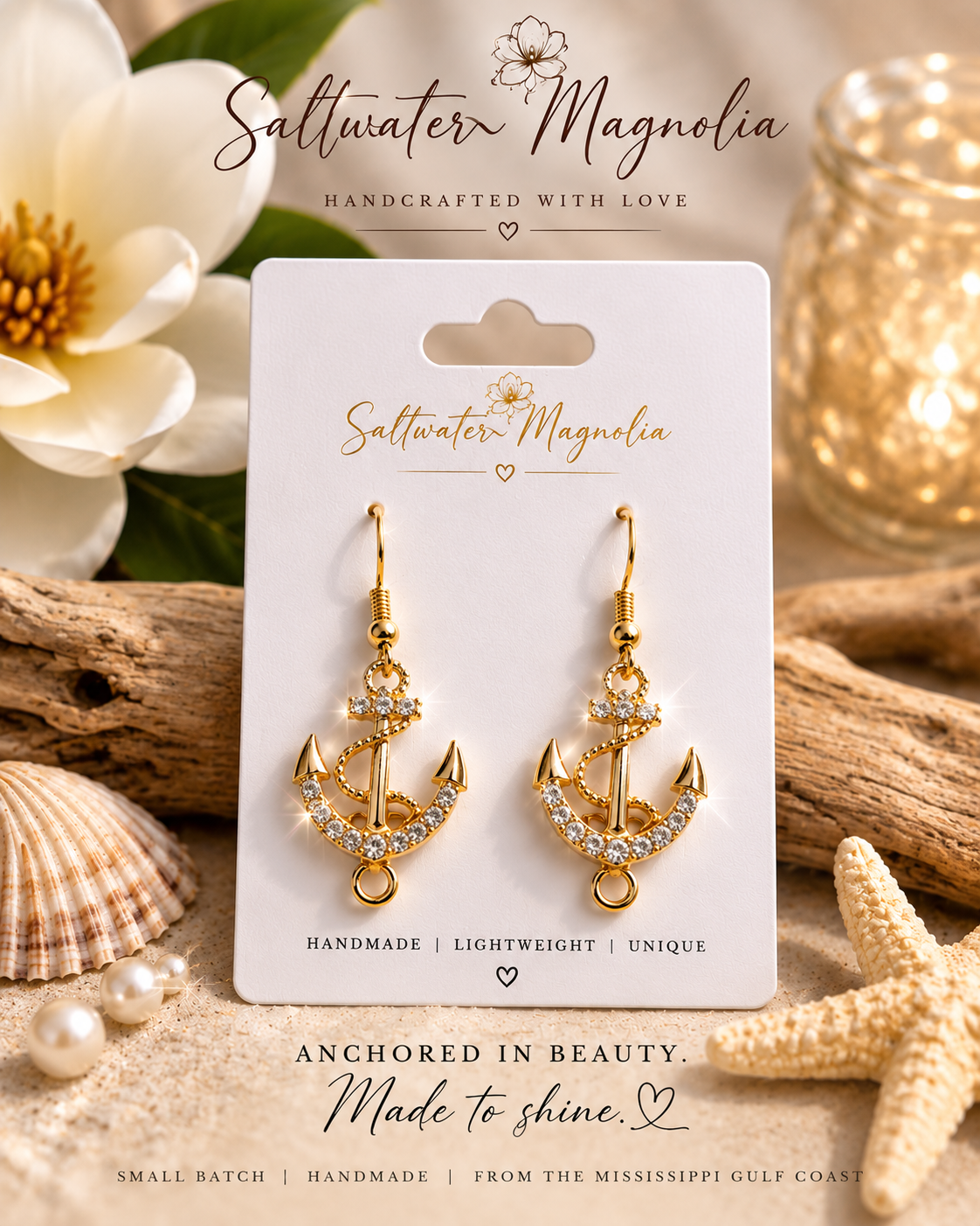 Anchor earrings