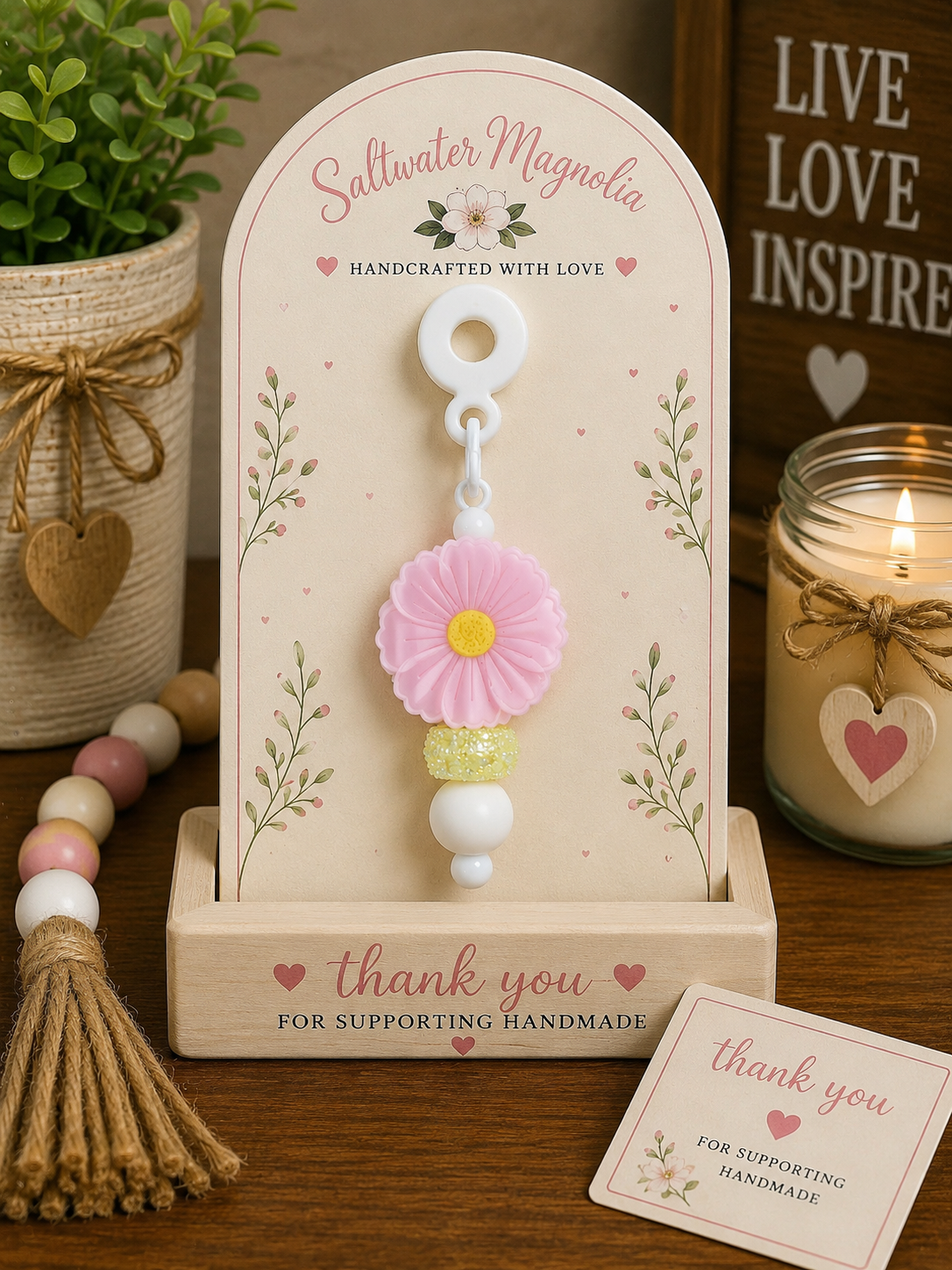 Flower Tumbler Charm