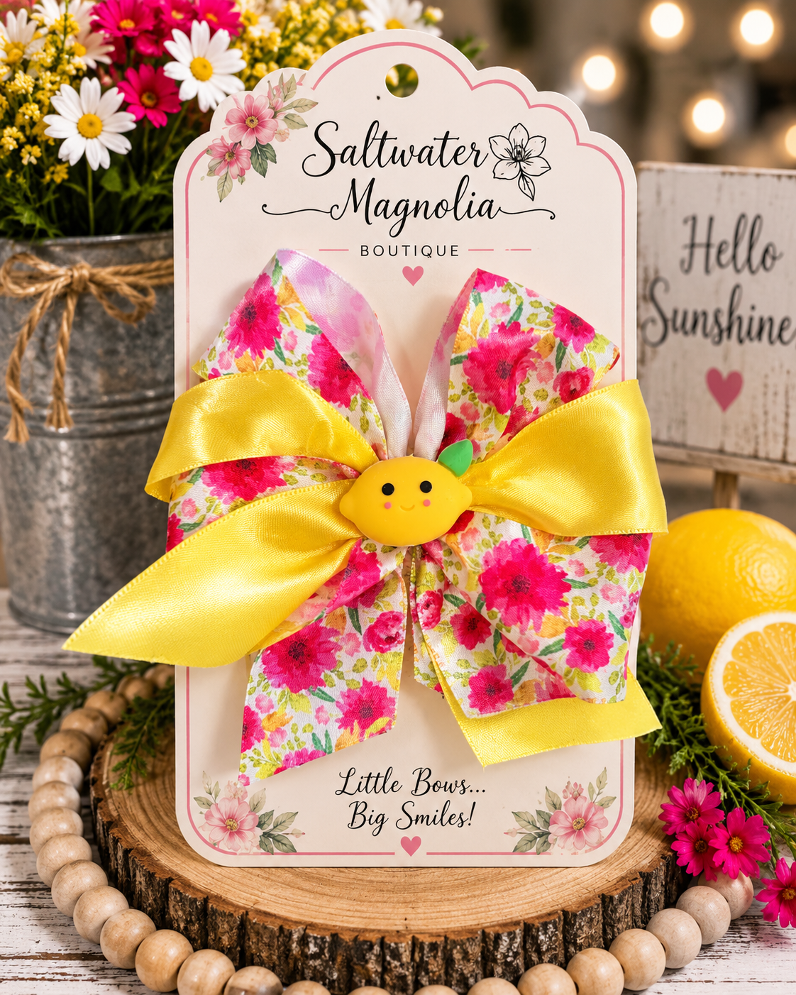 Happy lemon bow