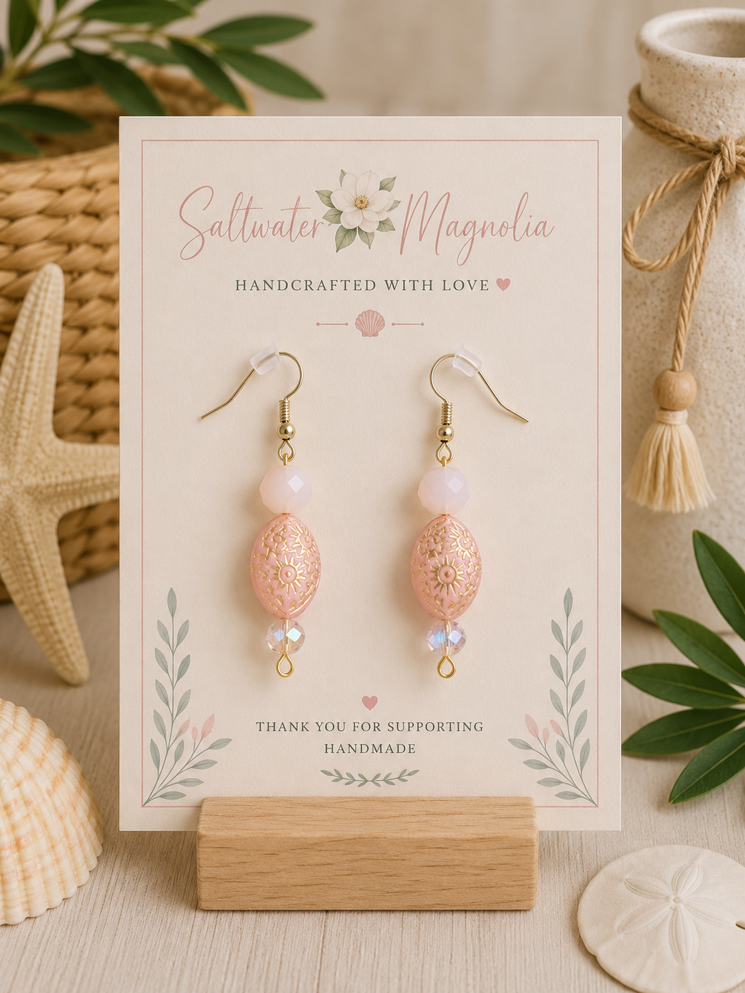 Pink Dangle Earrings