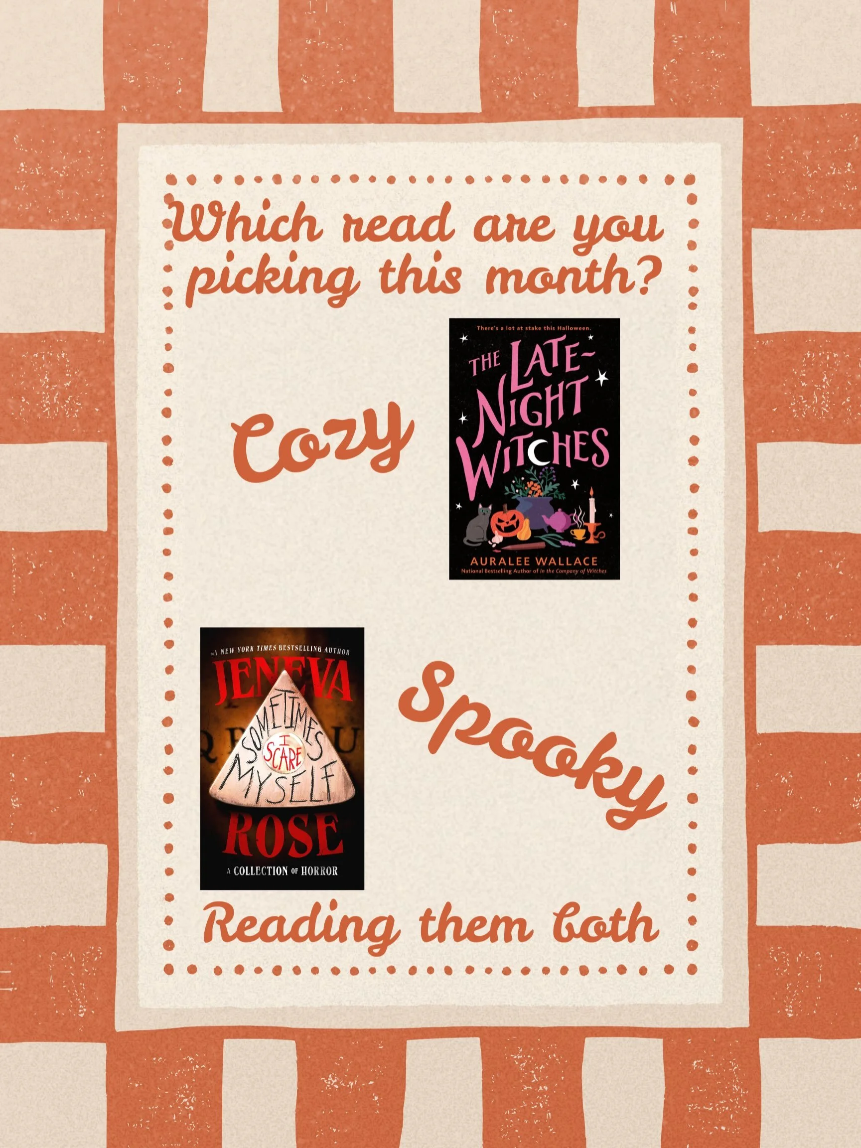 Which read is calling you more&hellip; Cozy or Spooky? Or are both your cup of tea?