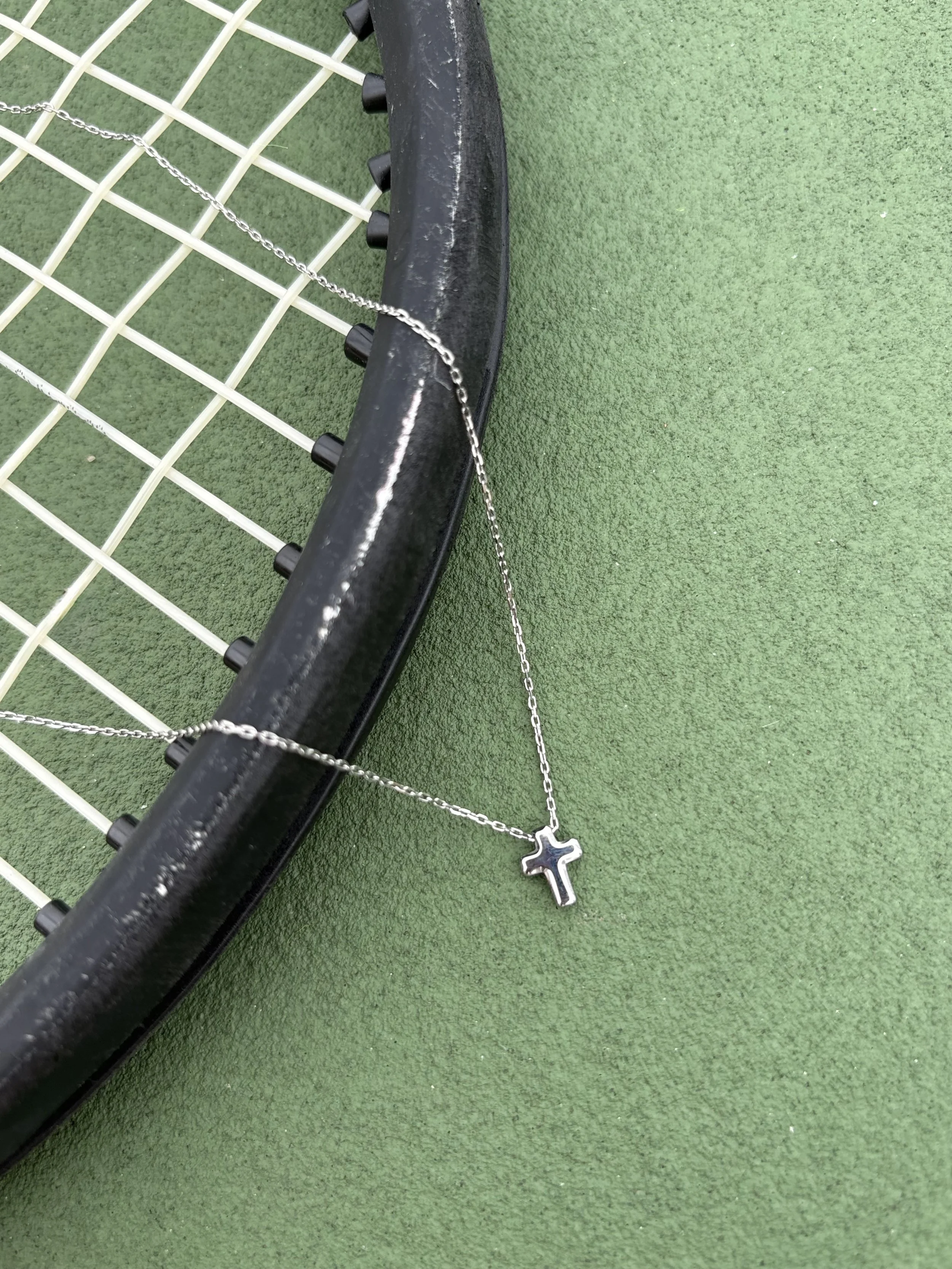 Silver Rooted Cross Necklace