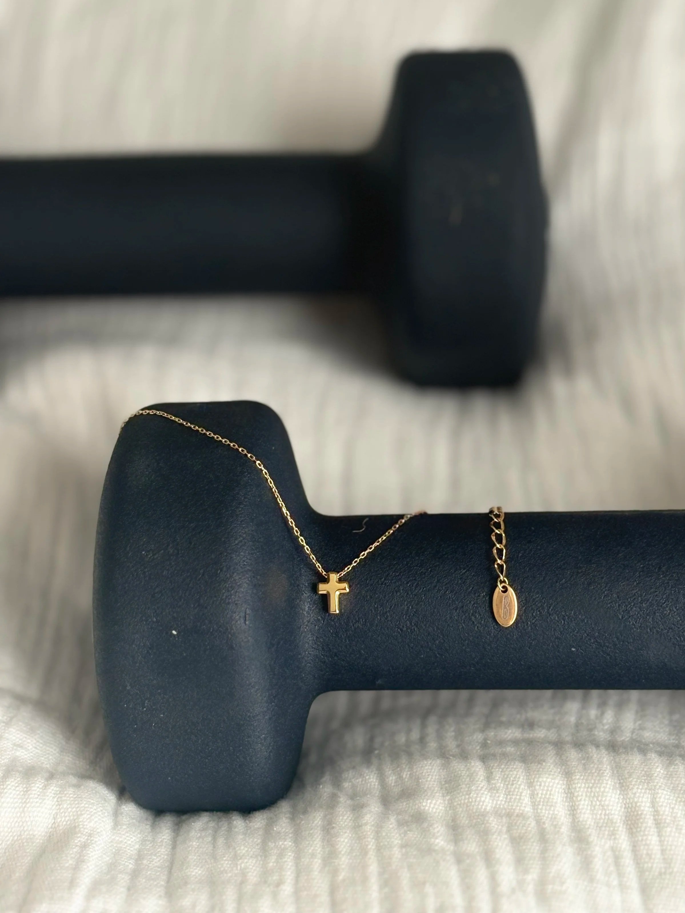 Gold Rooted Cross Necklace