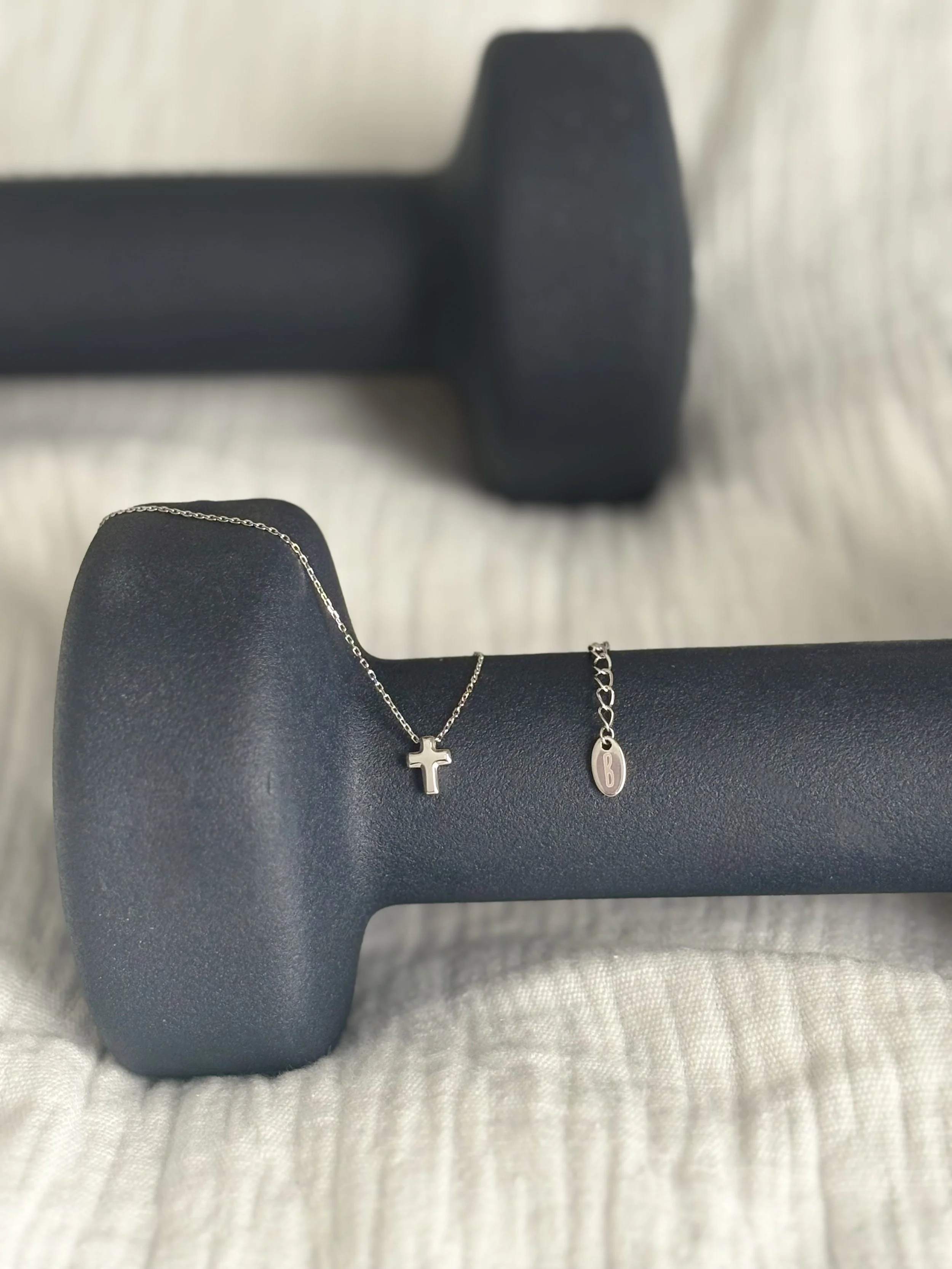 Silver Rooted Cross Necklace