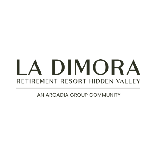 Logo for La Dimora Retirement Resort Hidden Valley, part of Arcadia Group Community.
