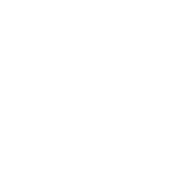A white snake on a black background.