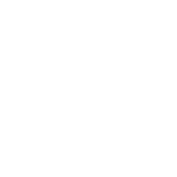 Outlined drawing of a cow on a black background.