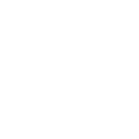 Line drawing of a bee with wings and antennae on a black background.