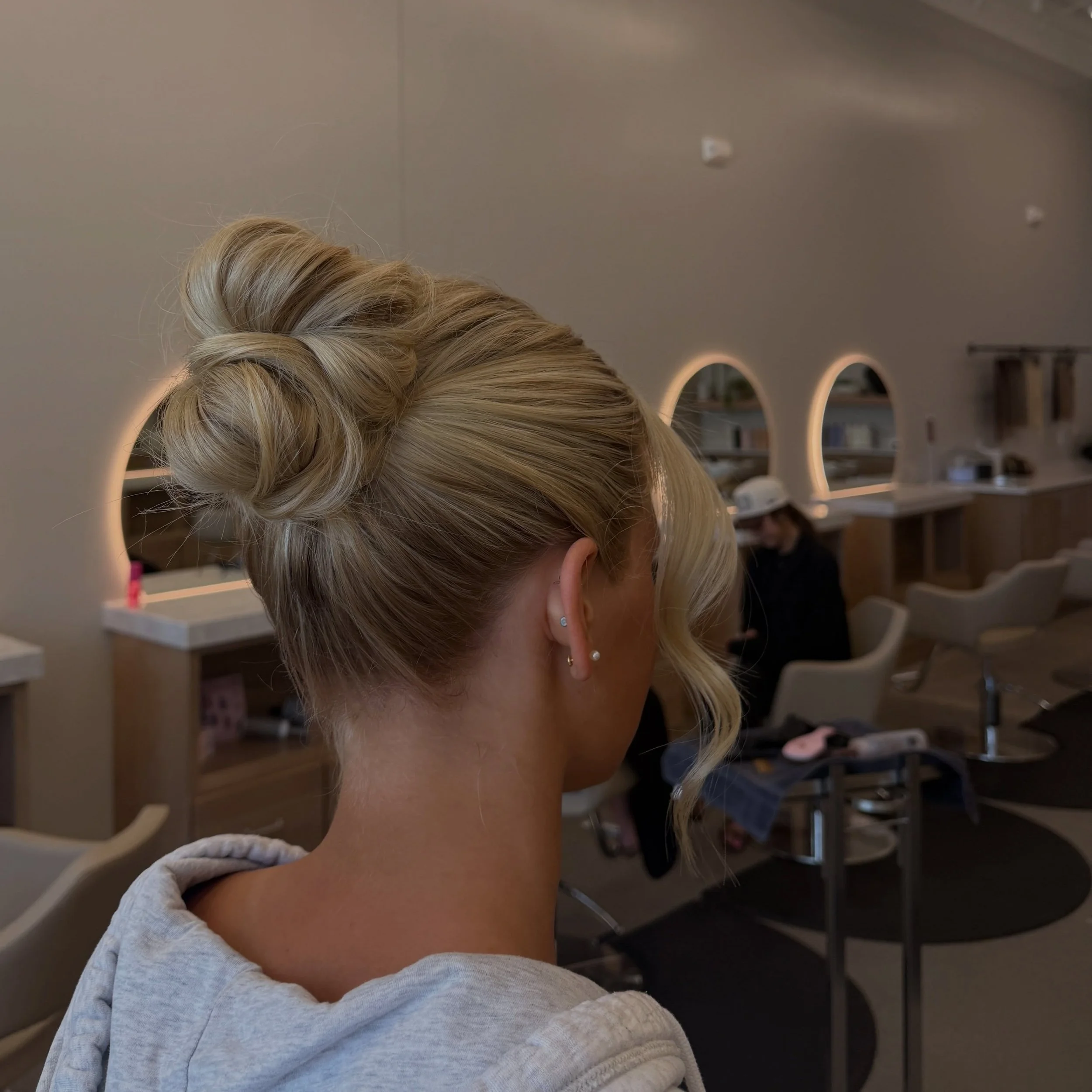 effortless, elevated &amp; made for this blondie. we love a good updo at HONEY 🤎