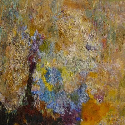 Deep in a Forest I Met with Myself 3 Oil, acrylic, sand and paper on canvas 102 x 102 cm 2015
