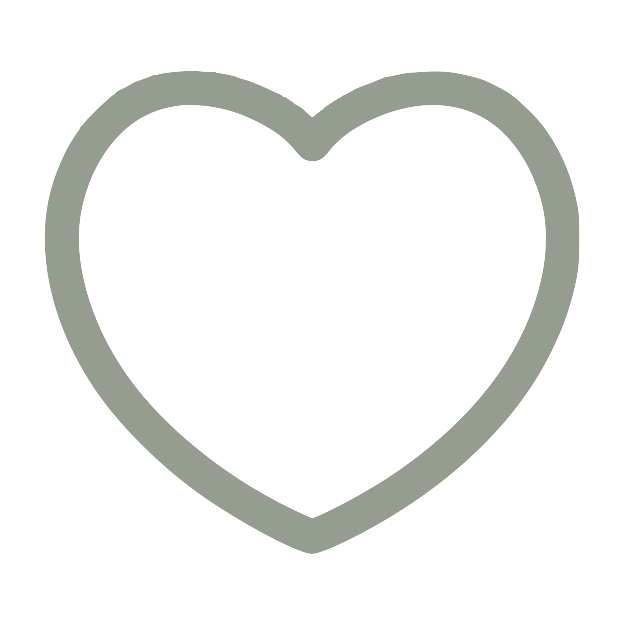 Simple gray outlined heart shape