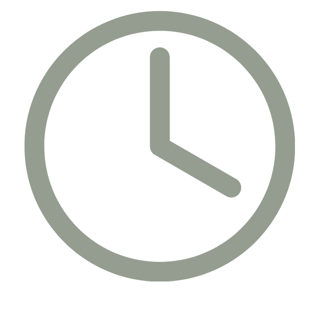 A clock showing the time as 3:00.