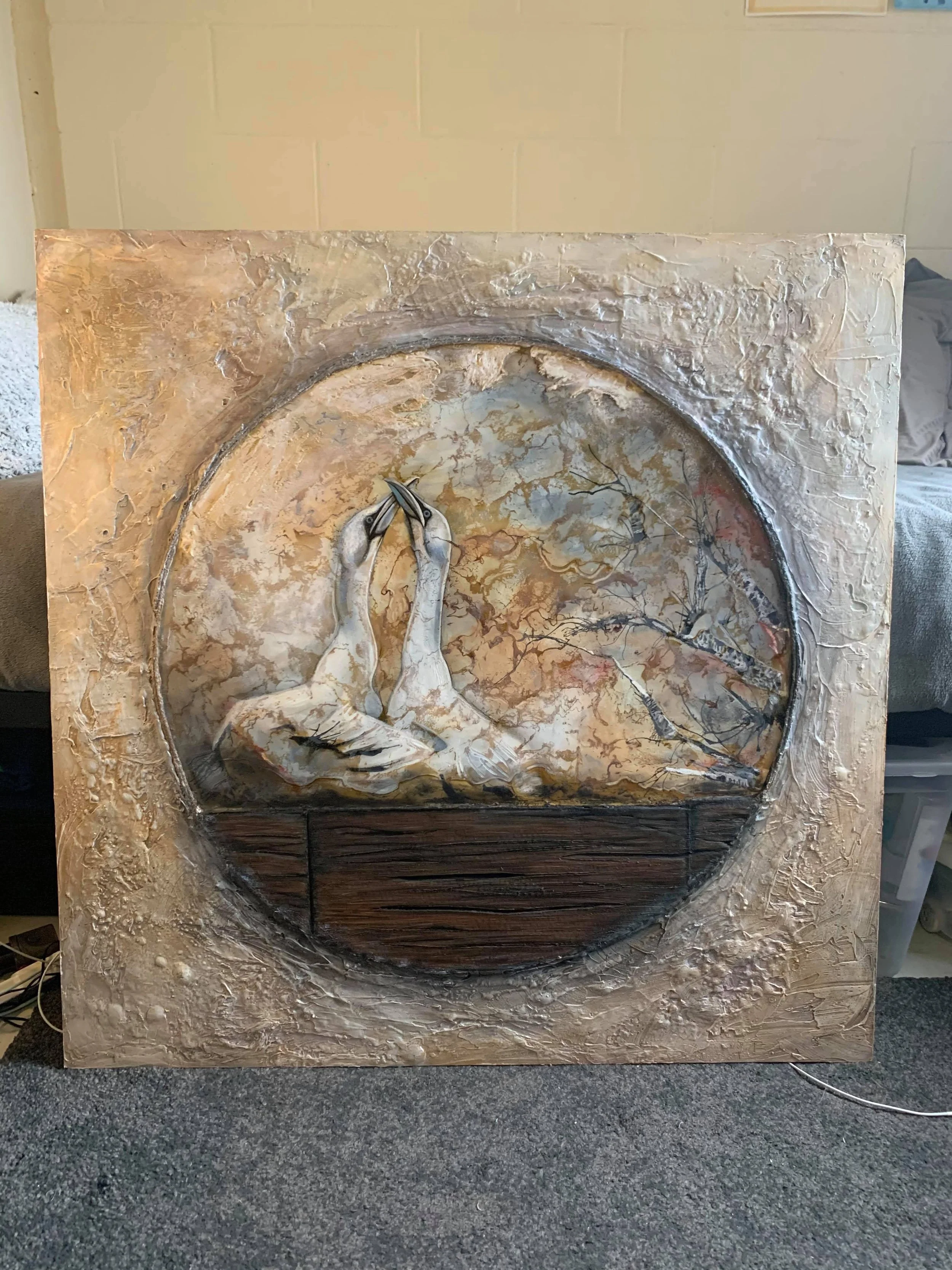 42x42 sur bois - Medium mixtes