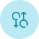 Two gender symbols, one male and one female, combined and overlapping.