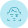 A simple line drawing of a smiling, happy face.