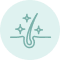A minimalist illustration of a star or spark with radiating lines.